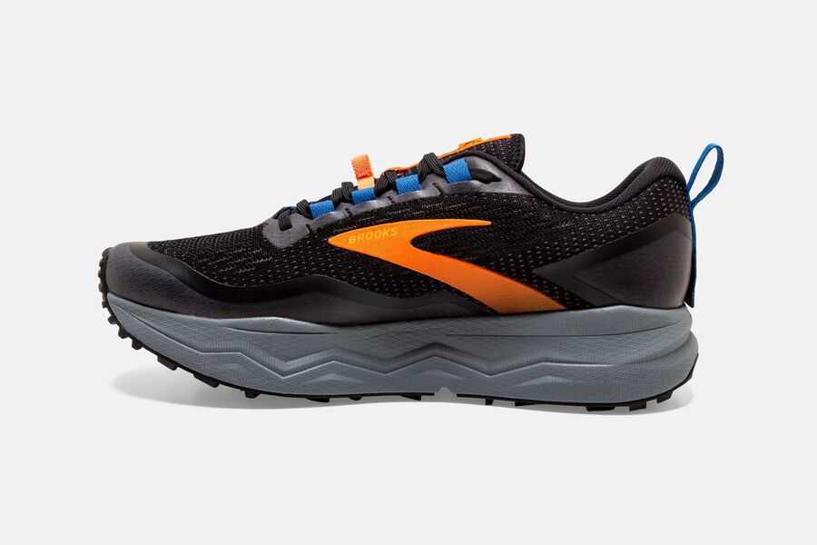 Brooks Caldera 5 Trail Running Shoes Mens Black/Orange 574293-XDS